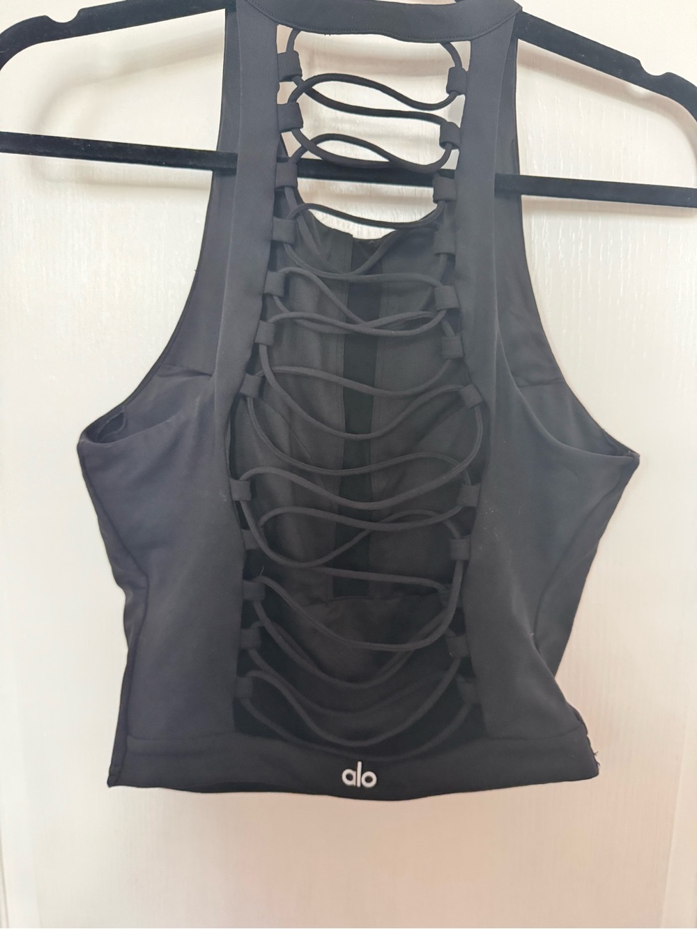 ALO Yoga Black Strappy Top - Picture 3 of 5